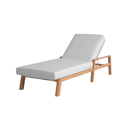 Alveare Home Sao Paulo Teak Outdoor Chaise Lounger Grey