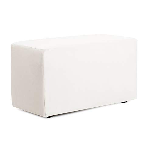 Howard Elliott Collection Square Outdoor Patio Bench Cover Atlantis White