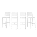Benzara Kylo 18 Inch Set of 4 Bar Height Side Chairs White