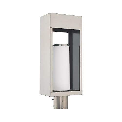 Livex 20985-04 Bleecker 20" One Light Outdoor Post Top Lantern Black