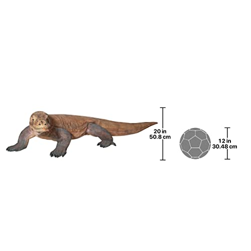 Design Toscano Grand-Scale Wildlife Komodo Dragon Statue Full Color