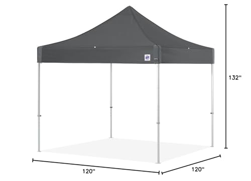 E-Z UP Endeavor Instant Shelter Canopy 10' x 10' Professional Grade Gray