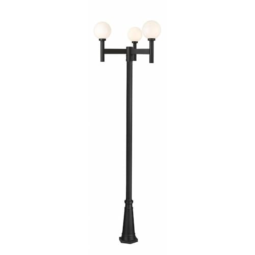 Z-Lite Laurent Outdoor Post Light 3-Light 180W Black