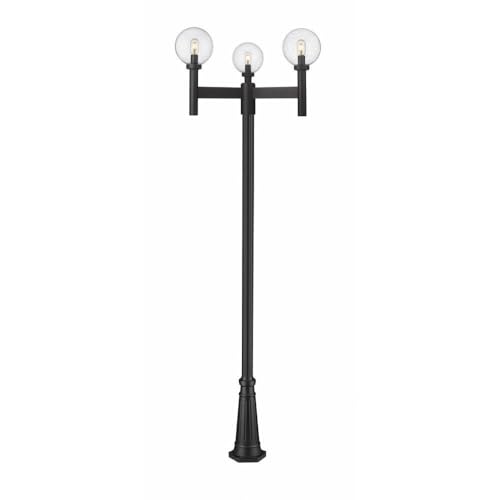 Z-Lite Laurent Outdoor Post Light 3-Light 180W Black