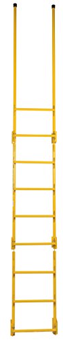Vestil 9-Step Steel Walk Through Dock Ladder 300 lb Capacity Yellow