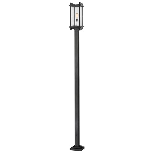 Z-Lite 1 Light Outdoor Post Mounted Fixture Black