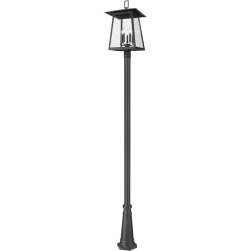 Z-Lite Rainer 5 Light 122" Tall Post Light Black