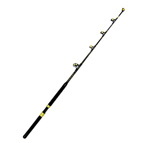 EAT MY TACKLE 80 Wide 2 Speed Fishing Reel with Blue/Black Tournament Edition Rod