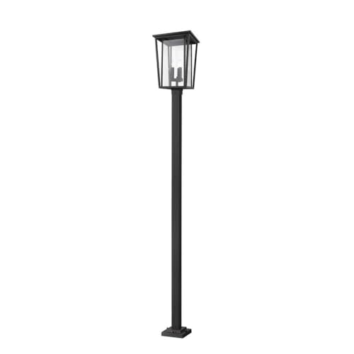 Z-Lite 3 Light Outdoor Post Mounted Fixture Black