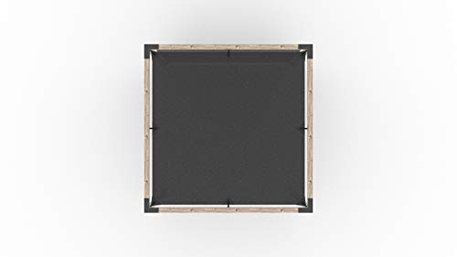 TOJAGRID Wall Mount Pergola Kit with Shade Sail for 4x4 Wood Posts 12x12 Black