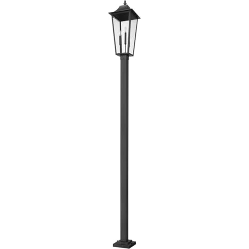 Z-Lite Gannon 3 Light 124" Tall Post Light Black