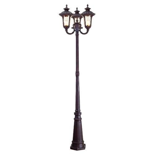 Livex Oxford 3 Light Outdoor Post Imperial Bronze