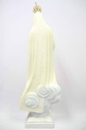 Vittoria Collection 44" Our Lady of Fatima Statue Sculpture White