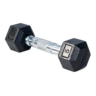 French Fitness Rubber Coated Hex Dumbbell Set 5-50 lbs (New)