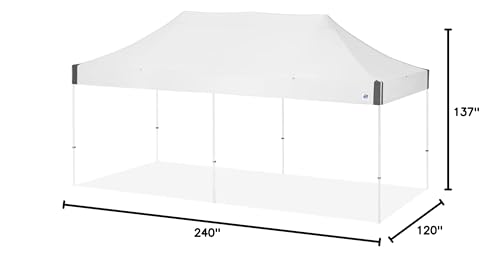 E-Z UP Vantage 10' x 20' Shelter White Frame White Top