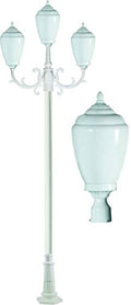 DABMAR LIGHTING Alisa Post Light Fixture 3 x 16 Watt LED 85-265 Volts White