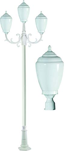 DABMAR LIGHTING Alisa Post Light Fixture 3 x 16 Watt LED 85-265 Volts White
