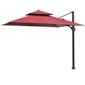 LOERSS Large Cantilever Umbrella Red