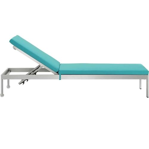 Pemberly Row Patio Chaise Lounge Set of 4 Turquoise