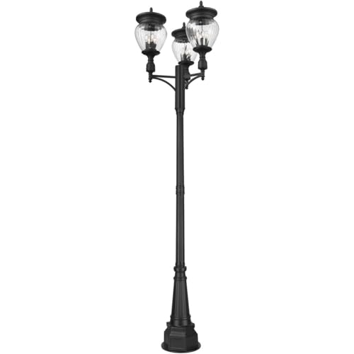 Z-Lite Davina 4 Light 121" Tall Post Light Black