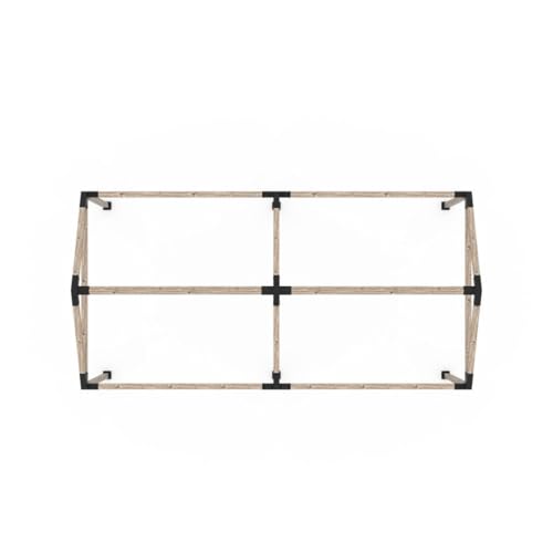 TOJAGRID Grid 30 Double Pergola Kit for 4x4 Wood Posts