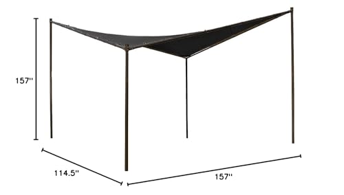 Coolaroo Modern Butterfly Gazebo 13'1" X 13'1" Charcoal