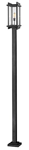 Z-Lite 1 Light Outdoor Post Mounted Fixture Black