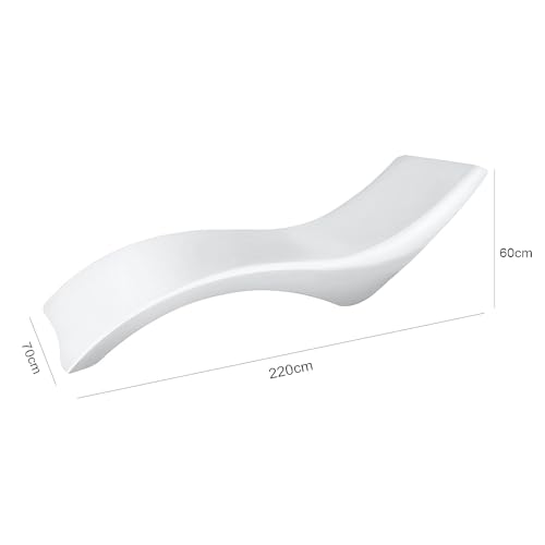 Aquamarine Poolside Lounge Chairs Set of 2 White
