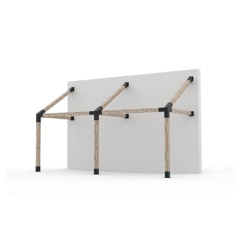 TOJAGRID Grid 30 Double Wall Mount Pergola Kit for 6x6 Wood Posts