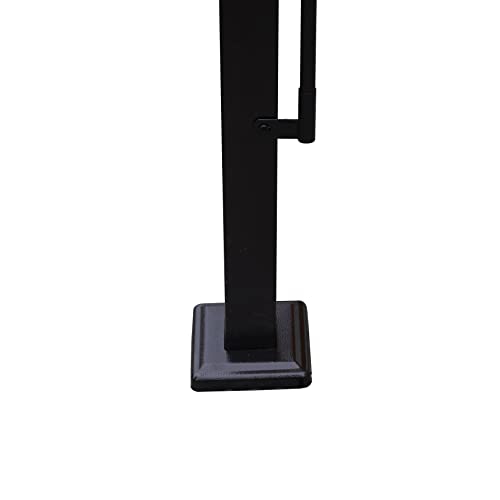 ANTSKU 12' x 9' Outdoor Pergola with Retractable Canopy Black Beige