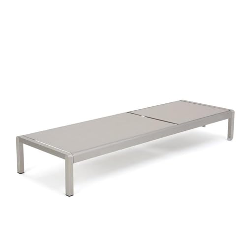 Afuera Living Modern Outdoor Mesh Chaise Lounge Set of 4 Grey