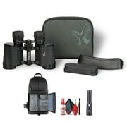 SWAROVSKI OPTIK 8x30mm Habicht W Waterproof Porro Prism Binoculars Black with Cleaning Kit, LED Flashlight, and Padded Backpack