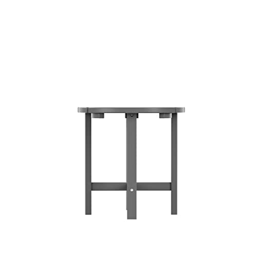 WO WESTIN OUTDOOR 12-Piece Traditional HDPE Adirondack Chair Set with Ottomans and Side Tables Grey