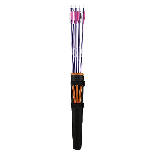 GENESIS Adjustable Lightweight Left-Handed Compound Bow Kit with Quiver, Arm Guard, and Arrows Orange