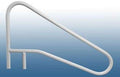 SAFTRON Cross Braced Return to Deck 3-Bend Pool Rail Taupe