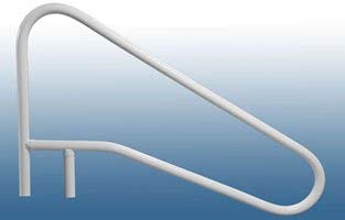 SAFTRON Cross Braced Return to Deck 3-Bend Pool Rail Taupe