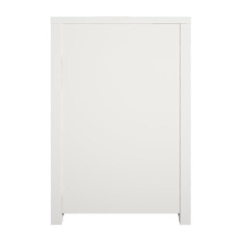 Home Square 2-Piece Kids Nightstand & Twin Metal Loft Bed Set White