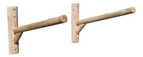 Log Kayak Rack 1-Place Wall Kayak/Canoe Rack Canyon Brown