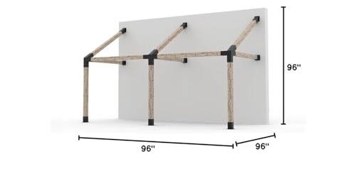 TOJAGRID Grid 30 Double Wall Mount Pergola Kit for 6x6 Wood Posts
