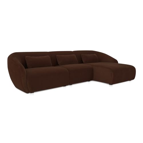 Moe's Home Collection Amelia Lounge Modular Right Sectional Chestnut