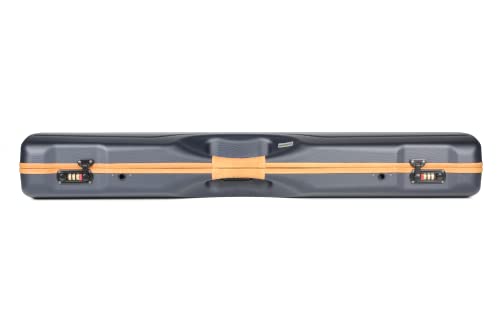 Negrini OU/SXS Deluxe Ultra-Compact Sporter Shotgun Case Blue/Tobacco Leather Trim