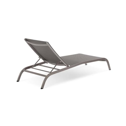 Pemberly Row Mesh Patio Chaise Lounge Set of 4 Grey