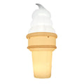 YBZCHLM Giant Inflatable Ice Cream Cone with Lights Khaki & White 20ft H