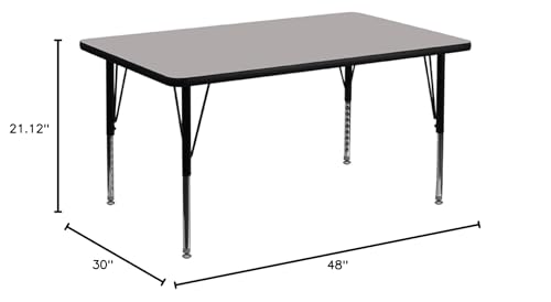 Flash Furniture Rectangular Activity Table Grey