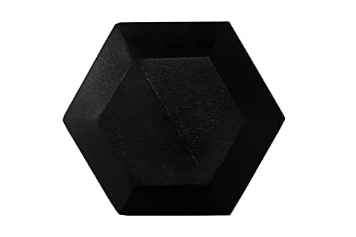 Bolt Fitness Supply Rubber Dumbbell Set 5-50 lb Hex with Metal Handles (Pair) Black, Silver