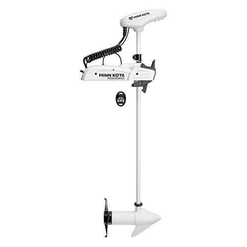 Minn Kota Riptide PowerDrive Saltwater Electric-Steer Trolling Motor 55 lbs Thrust 54" Shaft White