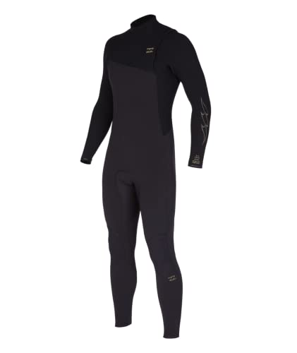Billabong Mens 3/2mm Revolution Natural Zipperless Fullsuit Wetsuit Black