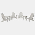 Highwood Classic Westport 6pc Set with 4 Adirondack Chairs and 2 Side Tables Harbor Gray