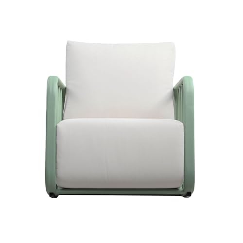 Tov Furniture Violette Outdoor Rocking Chair Mint Green and Cream