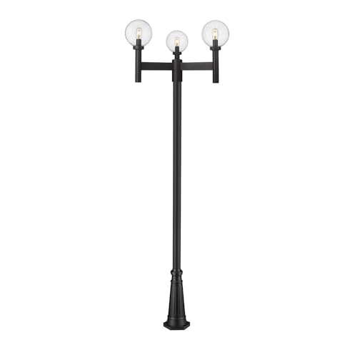Z-Lite Laurent Outdoor Post Light 3-Light 180W Black